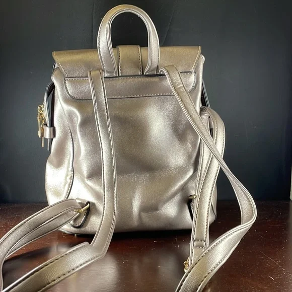 Andrew Marc New York shimmer gold mini backpack - Picture 4 of 7